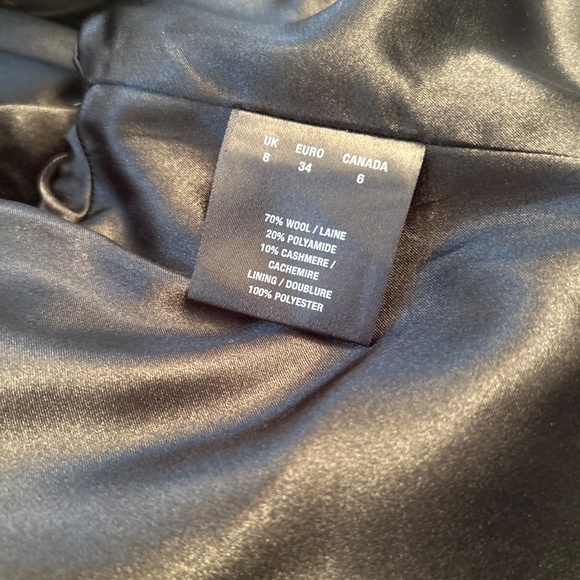 NWOT Précis Medium Wool Cashmere Black Business Casual Coat - Picture 9 of 9